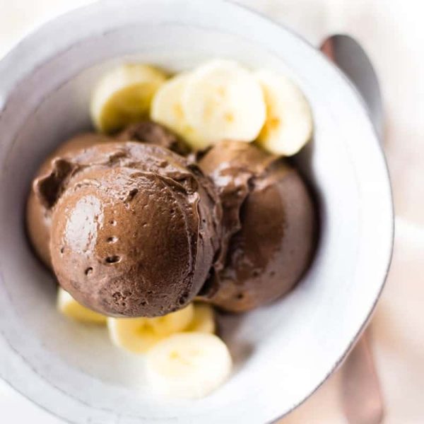 Chocolate Banana Ice Cream stock