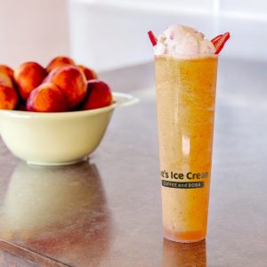 Peach Blended Strawberry Ice Cream Float SP